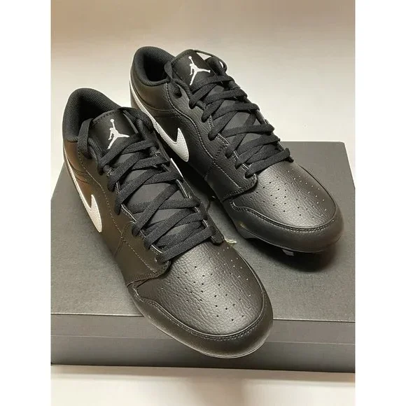 Nike Jordan 1 Low TD Football Cleats Black FJ6245-001 Men's Size 14 US
